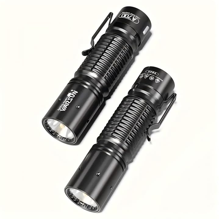 

WARSUN A700 Rechargeable LED 700 and 4 Modes Powerful Light for Emergency Preparedness and Outdoor Activities Flashlight, Lumens, Ultra-Compact