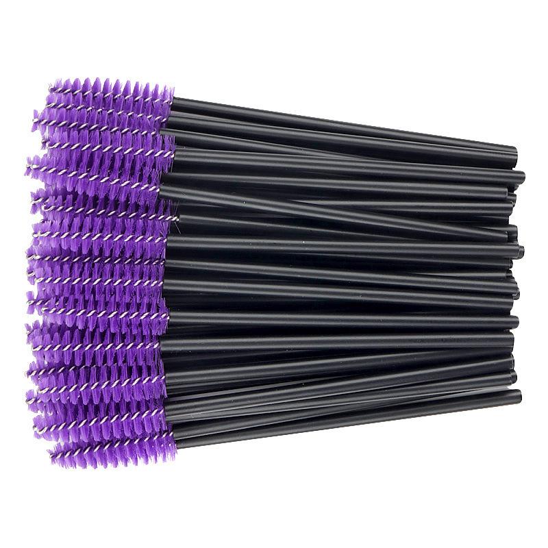 50-Pack Disposable Eyelash & Eyebrow Comb Brushes for Makeup