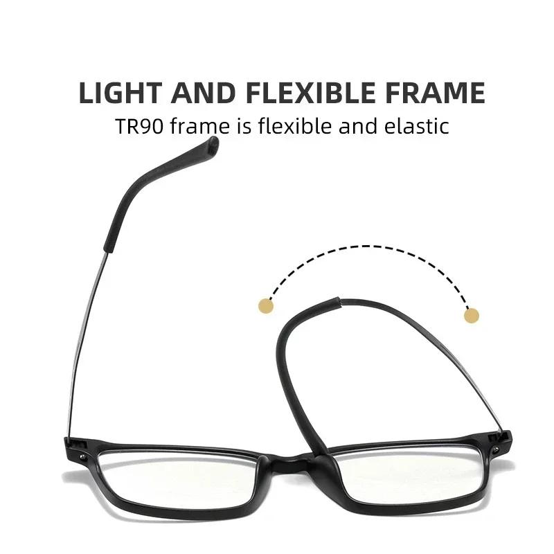 Business Ultra-thin Anti Blue Light Presbyopia Glasses TR90 Ultra Light Comfortable Reading Glasses Full Frame Optical Glasses