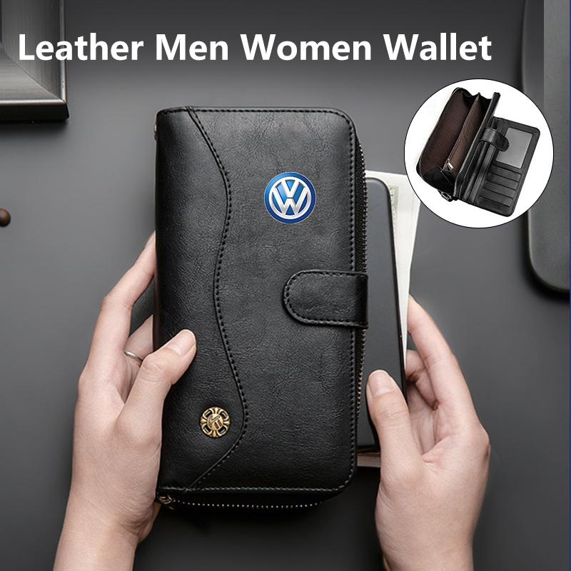 HAT1 Car PU Leather Vintage Snap Closure Clutch Bag Storage Pouch For VW Scirocco Jetta Beetle Golf Passat Polo Tiguan Sharan Touran