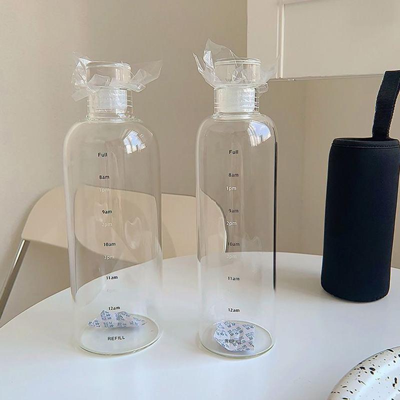 Botella de Plástico para Bebida con Marca de Volumen Ligera Portátil para Gimnasio Picnic