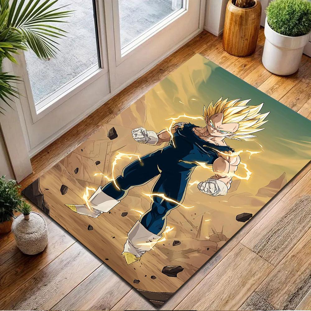 Super Saiyan Power Burst Patterned Carpet, Non Slip Mat Suitable for Living Room and Bedroom Sofas