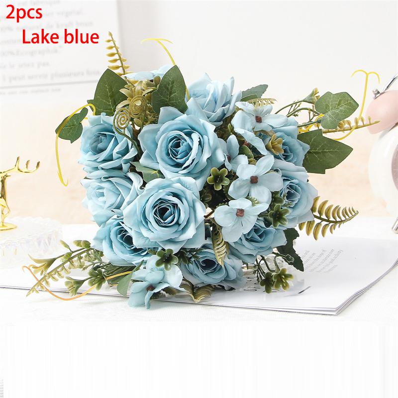 2PCS Artificial flower bouquets, artificial roses, high-end artificial flower bouquets.