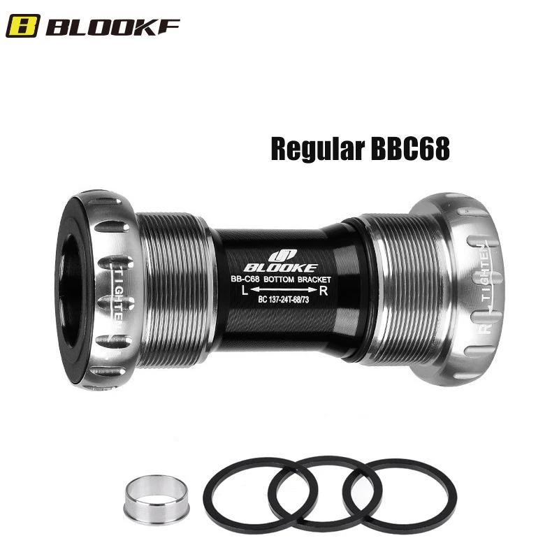 BLOOKE-Bicycle Bottom Bracket BBc68 Sealed Ceramics Bearing, Central Movement Axis Crankset, Hollowtech Crank Shaft