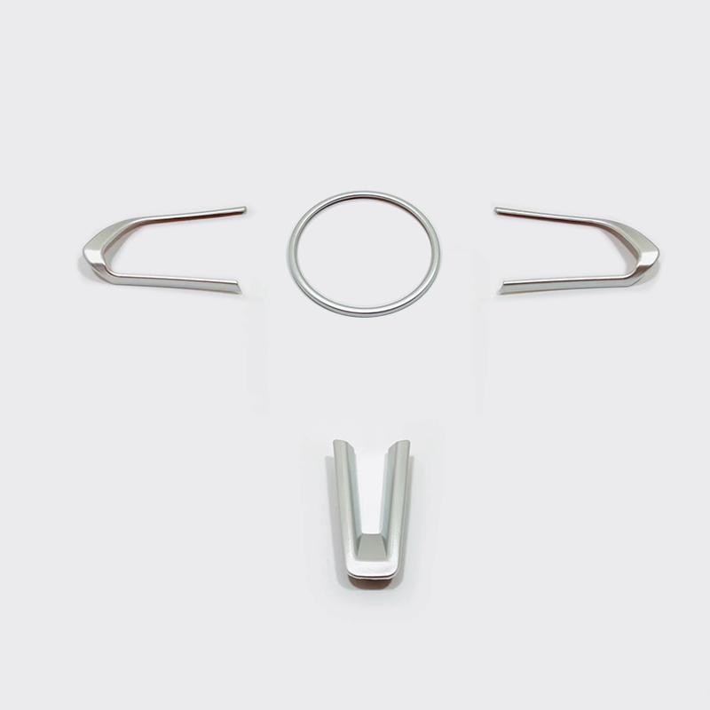 For Mazda 3 CX-30   Accessories ABS Carbon fibre/Red/Matte Car Steering Wheel Switch Button Frame Cover Trim Car