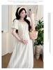 Trendy Maternity Midi Dress - Stylish, Loose Summer Outfit for Moms