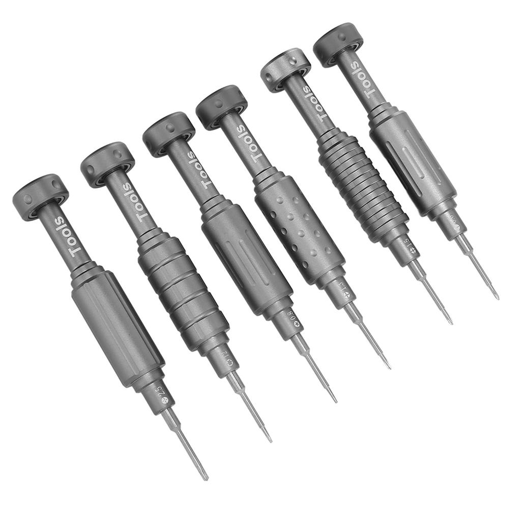 6Pcs Phone Repair Screwdriver Aluminium Alloy High Hardness Antiwear Magnetic Screwdriver Set for