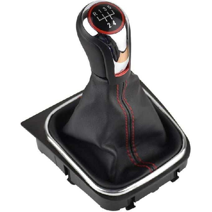 Malcayang 6 Speed Gear Shift Knobs Boot Cover for Golf MK5 MK6 MK7 Scirroco Eos