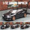 1/32 Subaru Impreza WRX 22B STI Toy Car Model Diecast Metal Vehicle Miniature Sound & Light Pull Back Collection Gift Kid