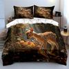 Deer And Floral Forest Decor Soft Comfortable Duvet Cover Bedding Set Included 1*Duvet Cover & 2*Pillowcases, Gift