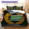 Hammarby IF Poster Bedding Quilt Set Quilt Cover Pillowcase Home Decoration Birthday Gift (1 * Duvet Cover + 2 * Pillowcase, Without Core)