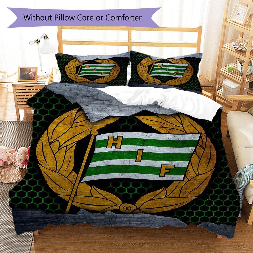 Hammarby IF Poster Bedding Quilt Set Quilt Cover Pillowcase Home Decoration Birthday Gift (1 * Duvet Cover + 2 * Pillowcase, Without Core)