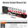 12-Piece Chrome Vanadium Steel Socket Wrench Set with Extension Bar and Ratchet