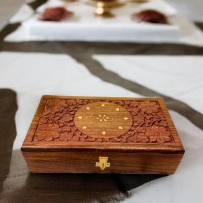 Wooden Decorative, Empty Dry Fruit Gift Box Marriage Gift Box, Jewellery Box Snacks Box Gift Box, Storage Box