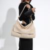 New Fashionable Versatile Large Capacity Soft Leather Shoulder Crossbody Bag Women Solid Color Flap Shopper Handbags CLE