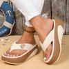 Damen Sommer Dicke Sohle Hausschuhe Strandurlaub Lässig Outdoor Plateau Flip Flops Weich Bequem Mode 2025 Neue Einfache Schuhe