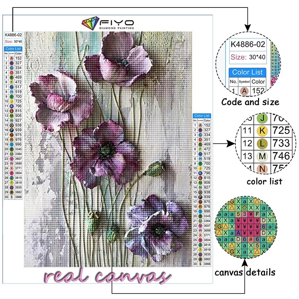 5D DIY Diamond Painting Cross Stitch Flowers Diamond Embroidery Mosaic Wall Art Home Decoration