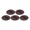 5Pcs Felt Caster Cups Bottom Furniture Pads for Hardwood Floors Sliders Prevent Scratches Brown