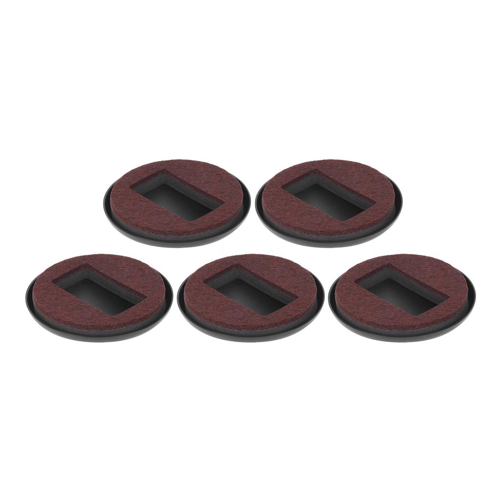 5Pcs Felt Caster Cups Bottom Furniture Pads for Hardwood Floors Sliders Prevent Scratches Brown