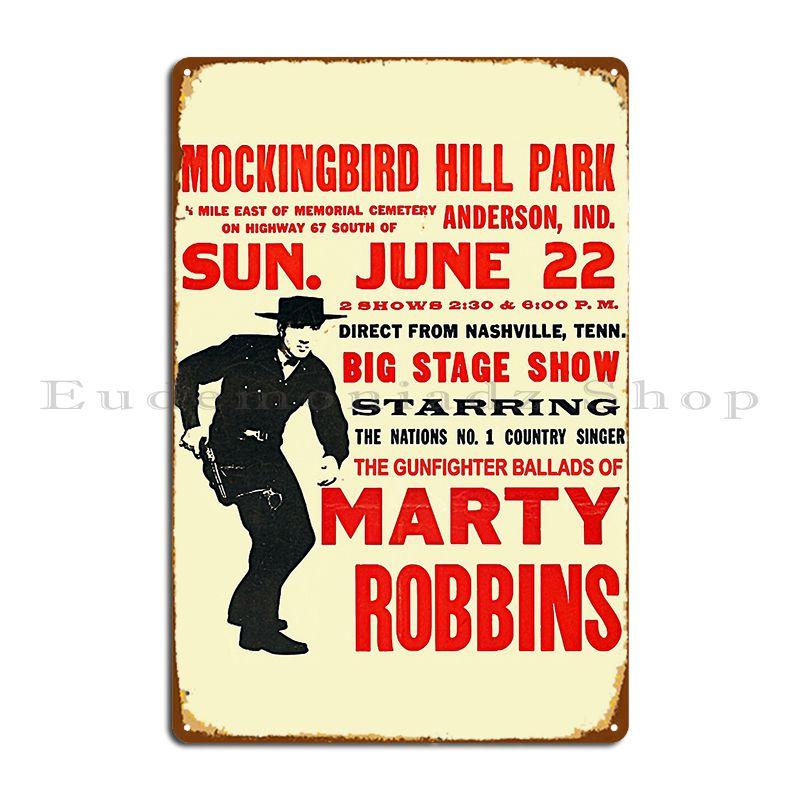 

Marty Robbins Concert Poster T Shirt Classic T Shirt Metal Plaque Poster Plates Cinema Wall Plaque Iron Retro Tin Sign Poster 20x30cm