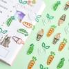 4 stk/parti Kreativ Kawaii Søt Grønnsaker Gulrot Bønneformet Metall Papirklemme Bokmerke Skrivesaker Skole Kontorrekvisita