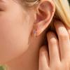 Vnox Sweet Exquisite Crystal Zirconia Flower Earrings For Women, Gold Color Elegant Zirconia Earrings, Wedding Jewelry Gift