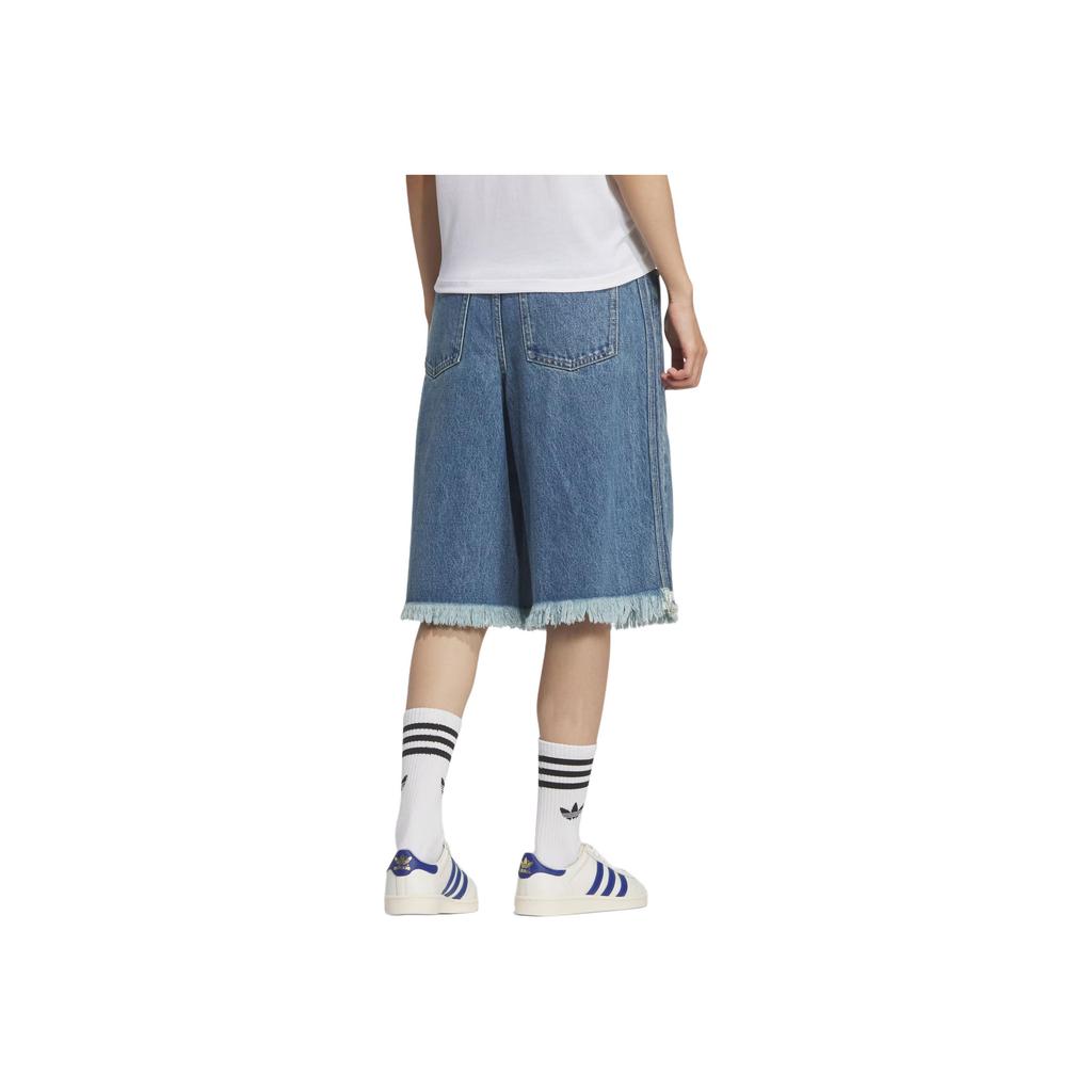 Adidas Originals SS25 Denim Jorts Fashion Versatile Loose Fit Sports Denim Shorts Women Shorts KB5432