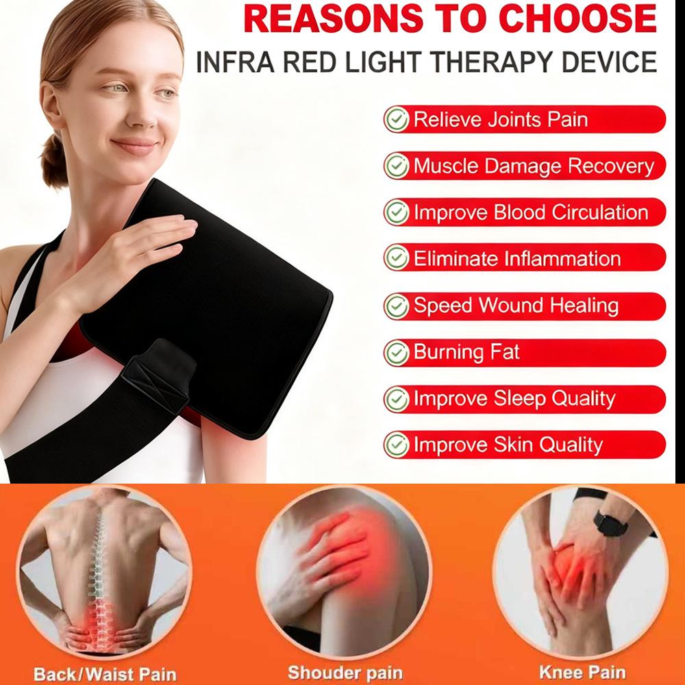120 LED Beads Red Light Therapy Waist Belt - Multi-Area Heating Beauty Device