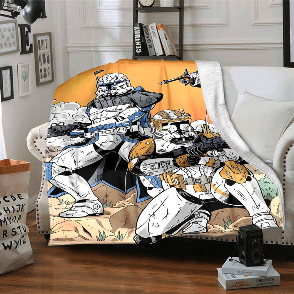 Star Wars Blanket Durable Comfort Perfect for Office Chair Livingroom All-Season Use Stylish Decor Perfect Gift for Relatives and Friends
