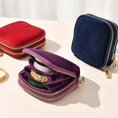 1pcs Tassel Storage Jewelry Pouch Bracelet Bangle Necklace Ring Organizer Metal Zipper Portable Jewelry Storage Bag