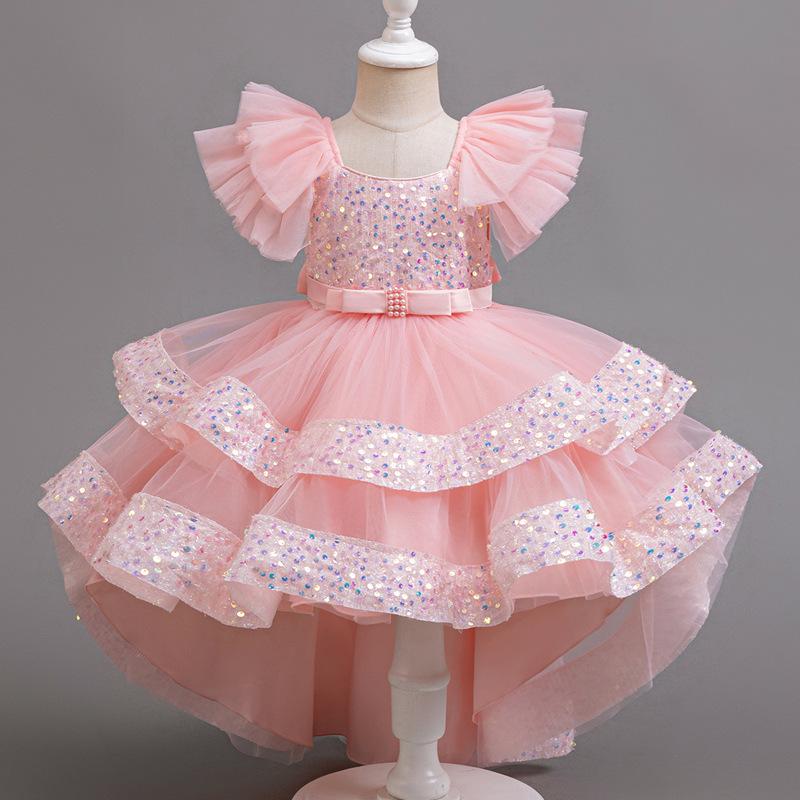 Girls' Puffy Skirt Formal Princess Dress for Weddings and Events