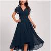 Women's Summer New Models for European and American Fashion Chiffon Splicing V-neck Women's Dress