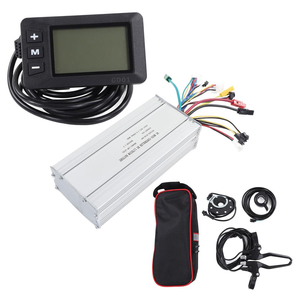Electric Bike Lithium Battery Modification Kit with Display Screen and DC 36V 48V Motor Controller