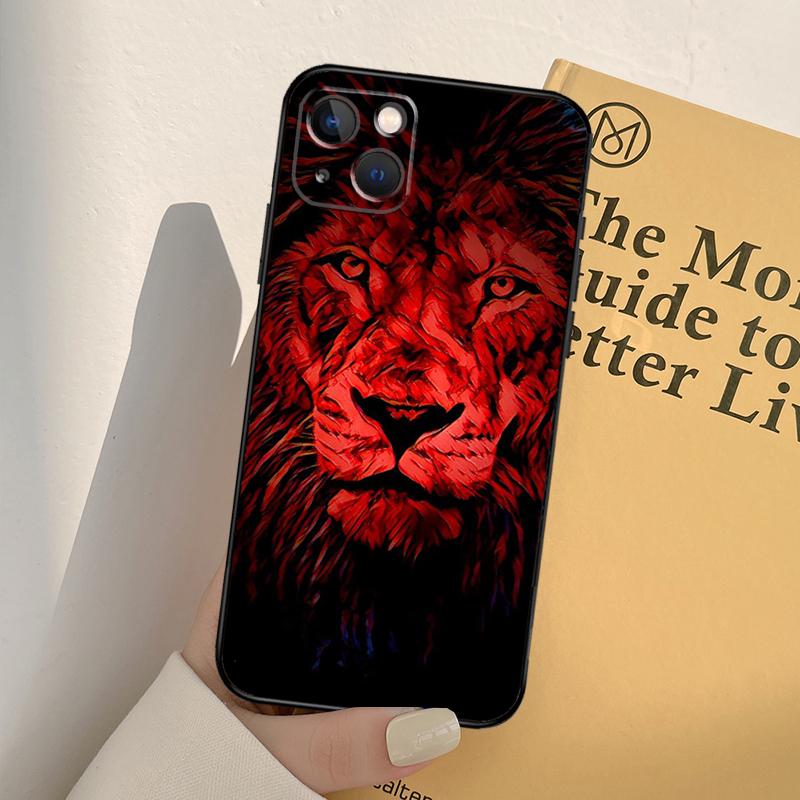 

King of jungle Lion Phone Case For iPhone 17 16 15 14 13 12 11 Pro Max mini XR 16e 15 16 Plus 17 Air Full Cover iPhone 15Pro MAX