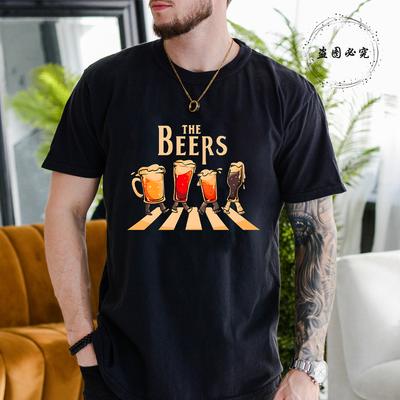 Koszulki męskie The Beers Printing Oddychające Markowe Topy Street Fashion T-shirt Casualowe Letnie Koszulki Modne Męskie T-shirty