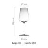 UOSO Premium Ultra-Thin Stemmed Wine Glass