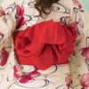 [KYOETSU] [Kyoetsu] Obi (sash), Heiko Obi, Adult, Wrinkle-resistant, Size 34, Women's (8. Red)