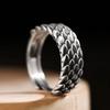 Dragon Scale Men's Trendy Retro Simple Index Finger Ring Men's Hand Jewelry Reverse Scale Open Ring