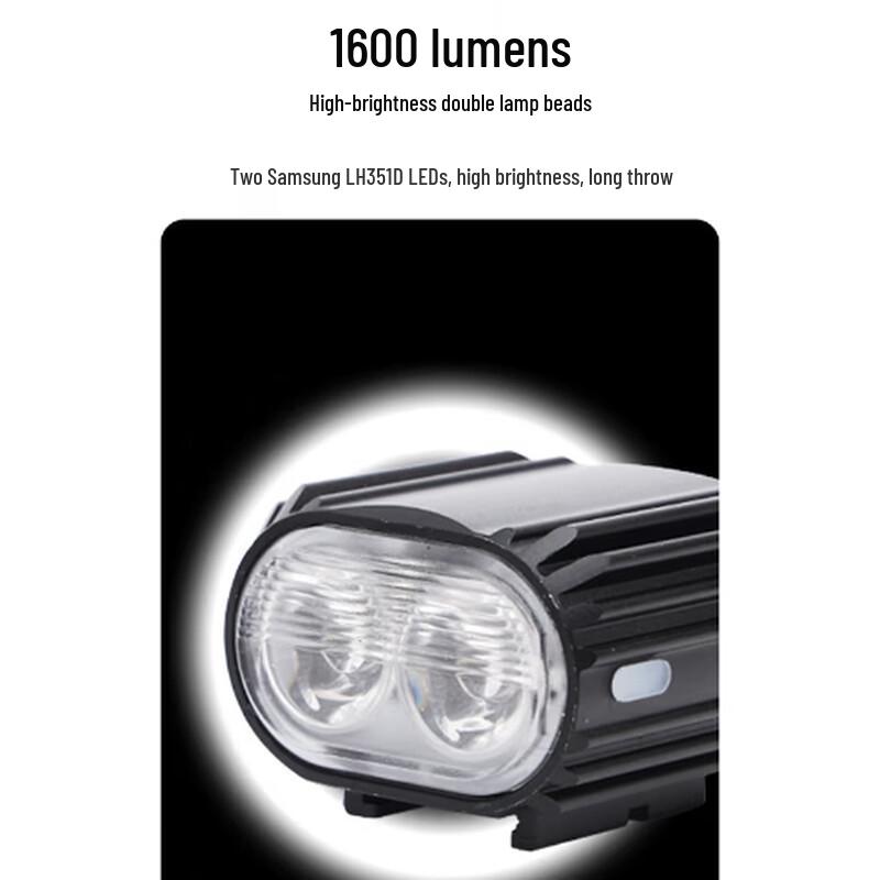 NuFeng Rechargeable 1600 Lumen Dual-Beam Bike Headlight