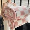 Winter Thick A Grade Plaid Coral Fleece Soft Warm Thick Bed Blankets Plush Sofa Blanket Bedding Sheet Home Office Supplies