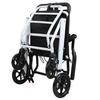 17.7 Inches Transport Wheelchair Lightweight Foldable Wheelchair Portable Aluminum Alloy Travel Wheelchair with Handlebar Brake Lever for Adults