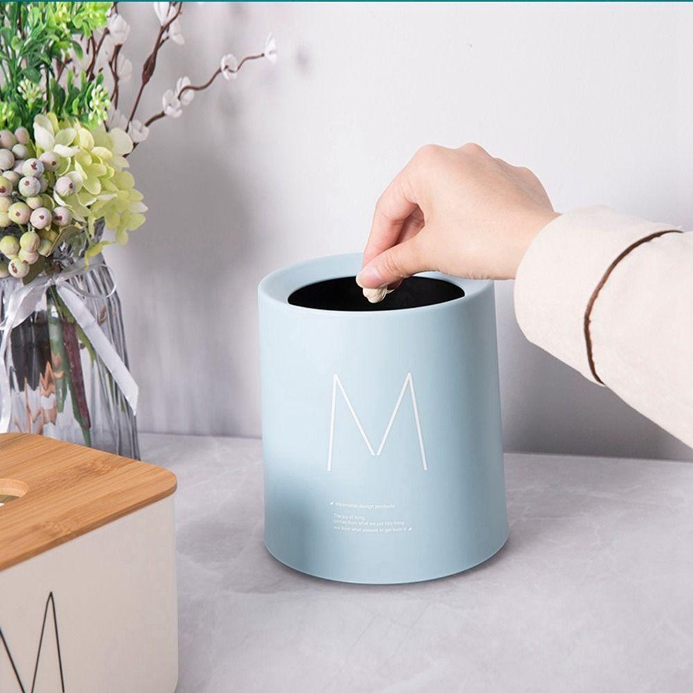 Multi-use For Hoom Office Storage Bucket Trash Can Desktop Dustbin Waste Bin Garbage Basket
