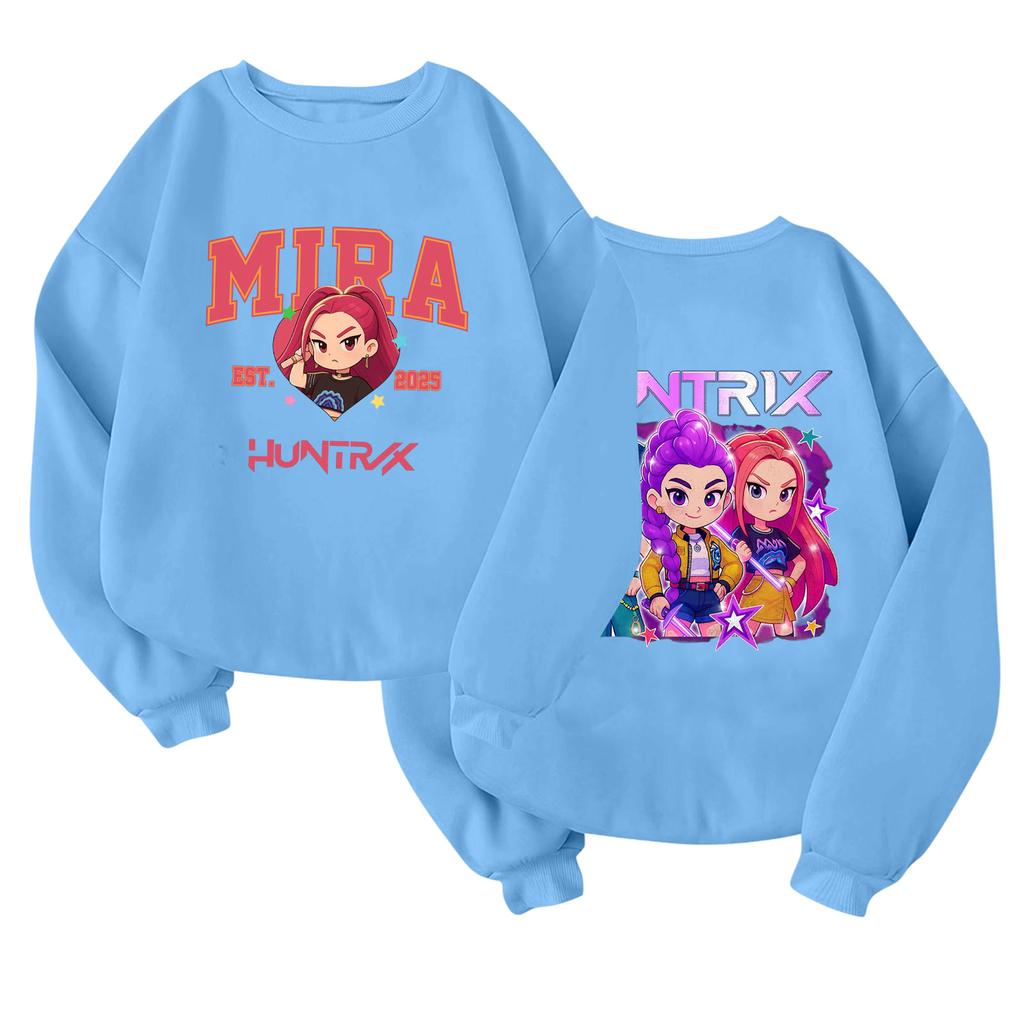Children's Fashionable Lightweight Long-sleeved Round Neck Pullover With Pockets Printed Pullover