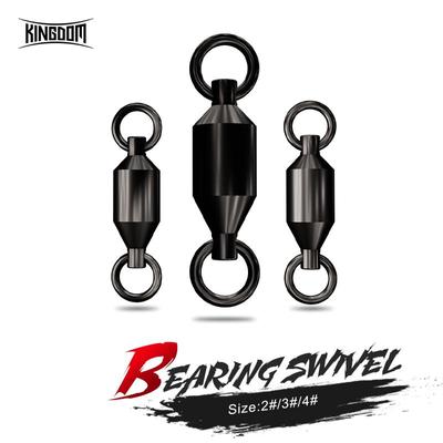 Kingdom Bearing Swivel Fishing Connector High Strength Rolling Stainless Steel Fishing Tackle Ball Fishing Accessories