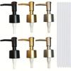 18pcs Soap Dispenser Pump Set with 9 Pumps and 9 Tubes for 25Mm Soap Bottles ABS Material Reusable for Kitchen Bathroom Hotel