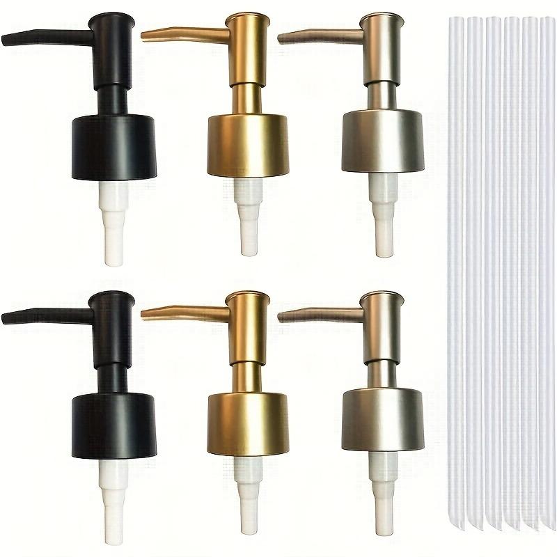 18pcs Soap Dispenser Pump Set with 9 Pumps and 9 Tubes for 25Mm Soap Bottles ABS Material Reusable for Kitchen Bathroom Hotel