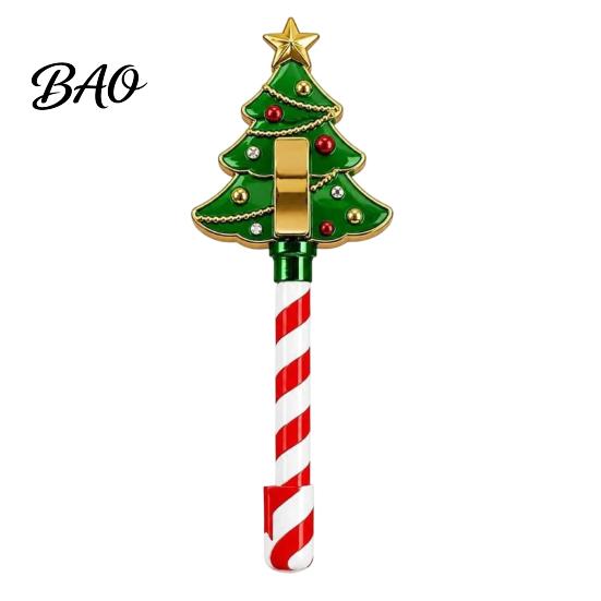 Holiday Retail Display Prop Christmas Payment Wand, Festive Credit Card Holder for Readers, Reindeer Themed Wand Snowman Snowflake Accessory,