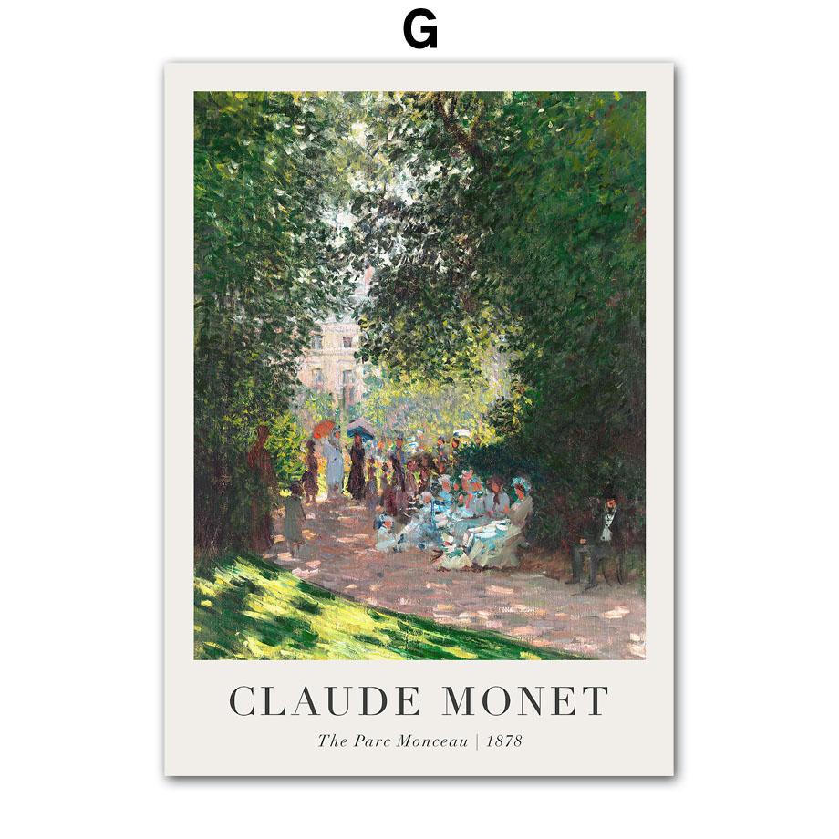 Classico Scandinavo Claude Monet Arte Astratta HD Poster Stampe Arte Murale Vintage Pittura su Tela Decorazione Casa Camera da Letto Soggiorno