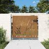 Garden Gate 85x100 Cm Corten Steel Grass Design