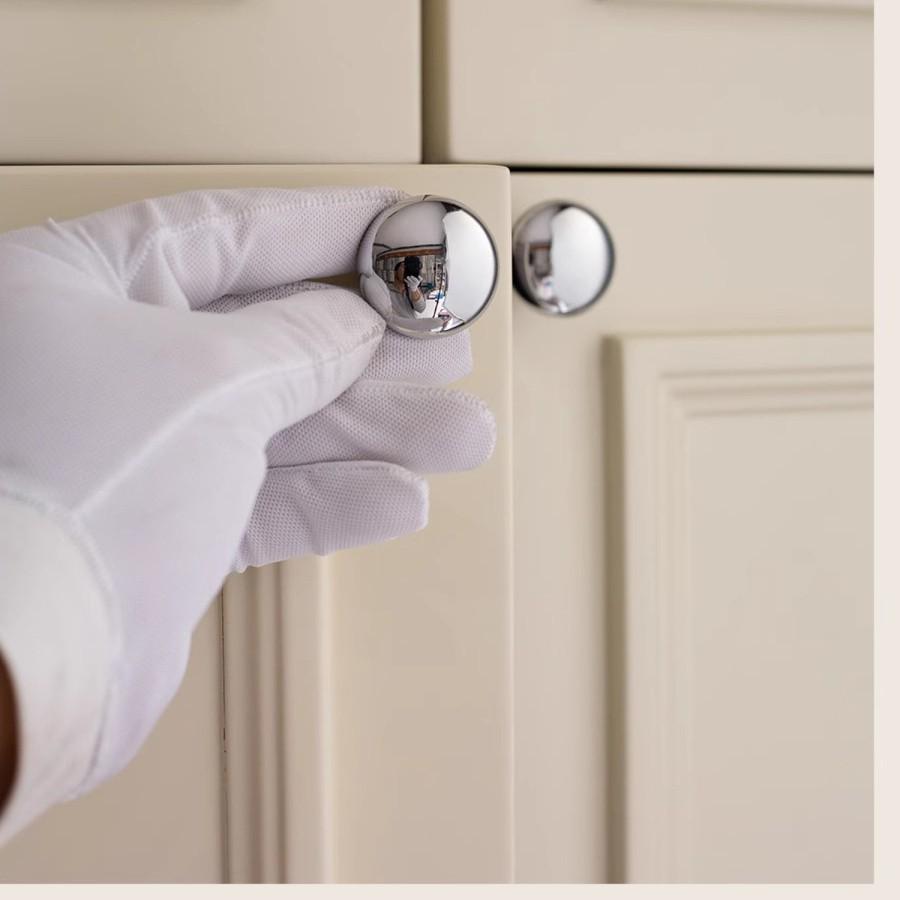 French Style, Single Hole, Small Handle, Round, Drawer, Modern Simplicity, Light Luxury, Wardrobe Drawer Cabinet, Gold Handle